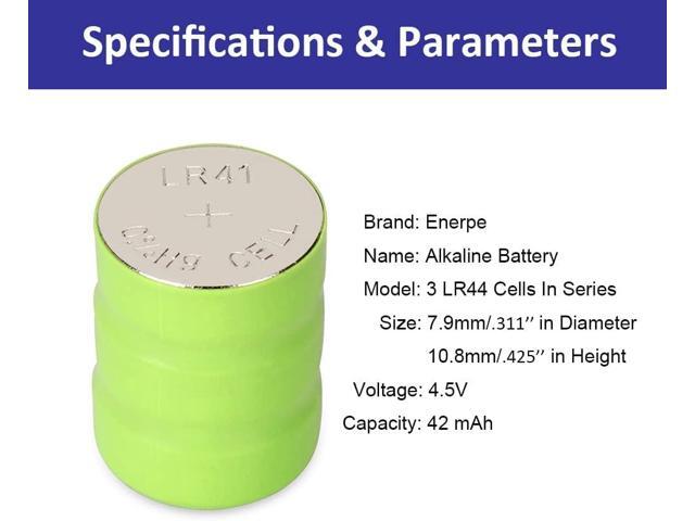 10-Pack 3AG3 / 3LR41 / 3x392 Replacement Batteries 4.5V for All Bore Sight Laser Cartridges