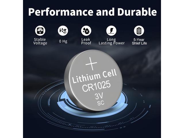 PKCELL CR 1025 Battery CR1025 3V Lithium Battery (50 Count (Pack of 1))