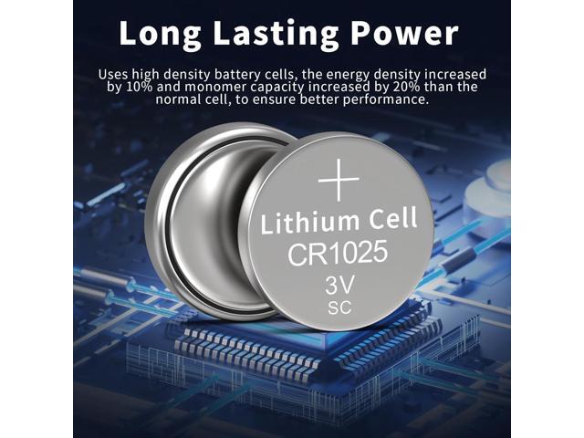PKCELL CR 1025 Battery CR1025 3V Lithium Battery (50 Count (Pack of 1))