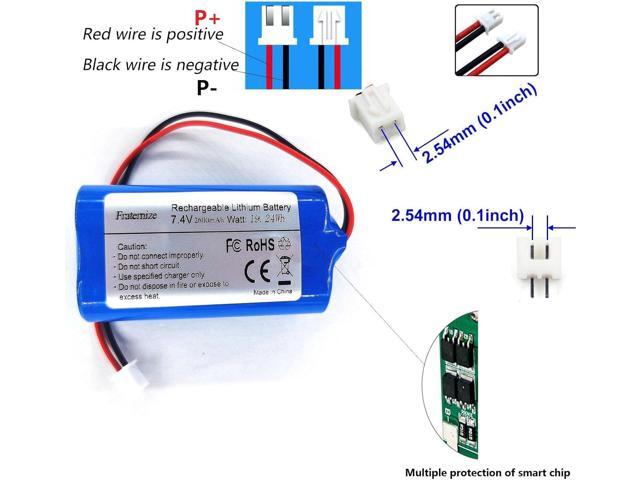 5200mAh 3.7v lithium ion battery with 2.0Pin JST-PH JST 2.0/2P Plug Rechargeable battery Pack lithium 3.7 volt batteries for Electronics, Toys,...