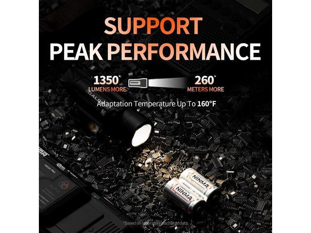 NINMAX CR123A 3V Lithium Battery 6 Pack, No.1 1700mAh 3 Volt High Power 123A Lithium Batteries for High-Intensity Flashlights, Home Security...