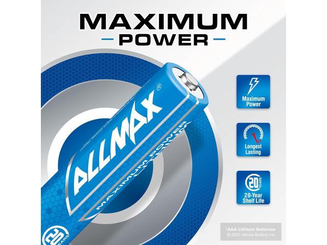 Allmax AAA Maximum Power Lithium Batteries (24 Count) Longest Lasting, Leakproof, 20-Year Shelf Life, Ultimate Performance (1.5V)