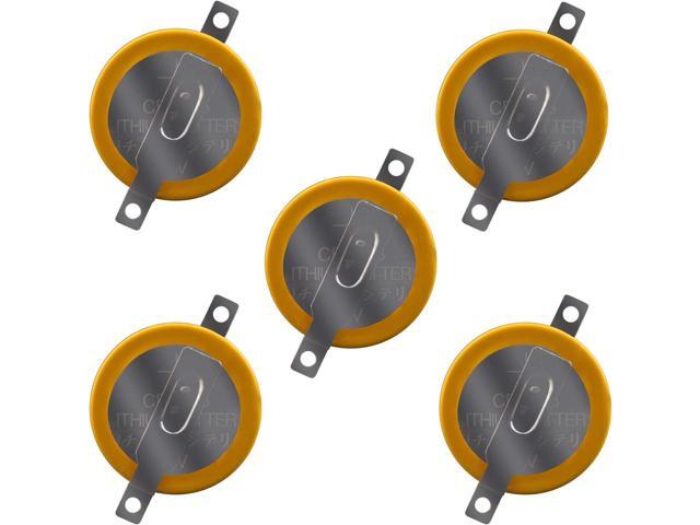CR1616 Button Cell Battery, 5 Pack CR1616 Batteries with Tabs Bundled with 3.8 mm & 4.5 mm Security Screwdriver Tool Set for GameBoy Color and...