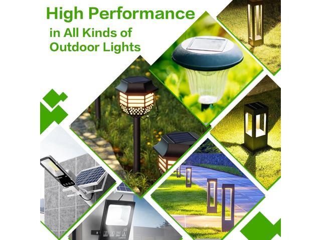 FlyGift AA Rechargeable Batteries 800mAh Ni-MH Double A 1.2V High Capacity Precharged Solar Batteries for Garden Lights, Landscape Outdoor Solar...