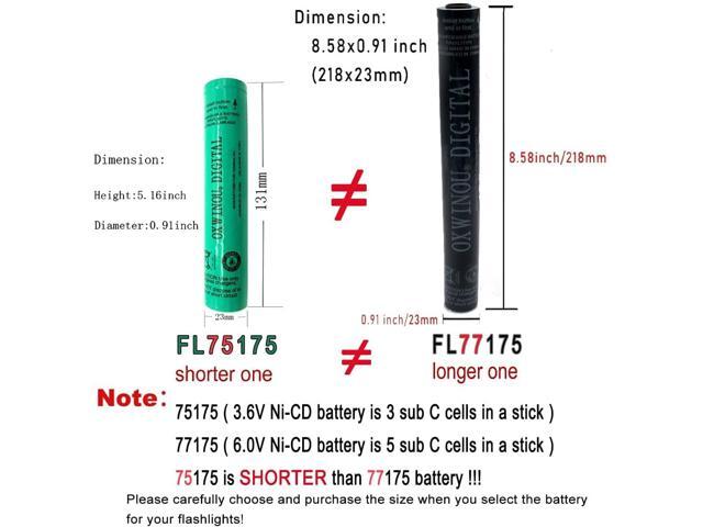 3.6v Compatible with streamlight 75175 Battery streamlight Batteries 75375 streamlight Stinger Parts xt ds led Synergy SDFL-C852 Rechargeable...