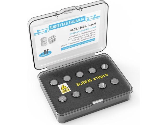 Button Cell Batteries (L736 & LR626) 30 Count (10 x 3-Pack) 4.5V for Laser Boresighter, Training Cartridge, Toys, LED Flashlight ...