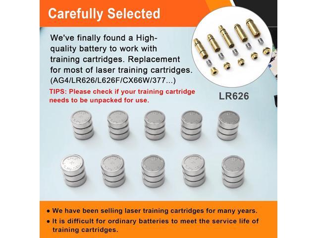 Button Cell Batteries (L736 & LR626) 30 Count (10 x 3-Pack) 4.5V for Laser Boresighter, Training Cartridge, Toys, LED Flashlight ...