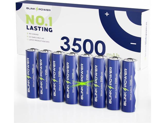 Blinkspower Lithium Batteries AA 8 Pack, 3500mAh NO.1 Lasting 1.5V Double A Lithium Battery Non-Rechargeable