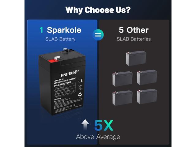 6v 4.5ah Battery Sealed Lead Acid Rechargeable Battery, Maintenance Free, for Children's Toy Car/Emergency Lighting/Solar Systems/Scooter/Deer...