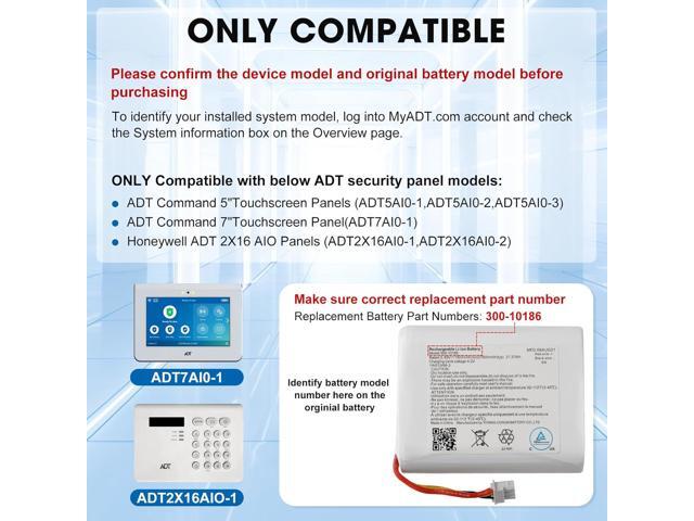 rapthor 7950mAh Replacement Battery 300-10186 for ADT Command Smart Security Panel 3.6V / 3.7V / 4.2V 29.42Wh