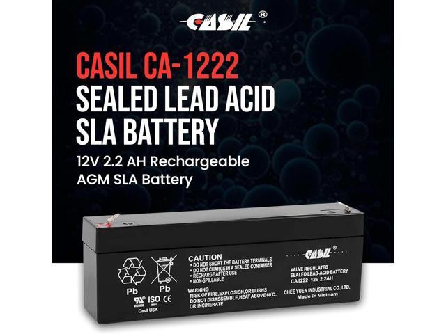 Casil CA1223 12V 2.3AH Compatible with DR Trimmer,DSC Alexor, 12V 2.2 AH Rechargeable AGM SLA Battery Replace NP2.3 12 12Volt 2.3AH