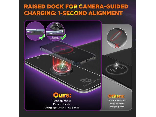 Gimars RGB Gaming Mouse Pad,15W Wireless Charging Mousepad with 10 Light Modes, Large Mousepad with Premium Smooth Surface, Non-Slip Mouse Mat for...