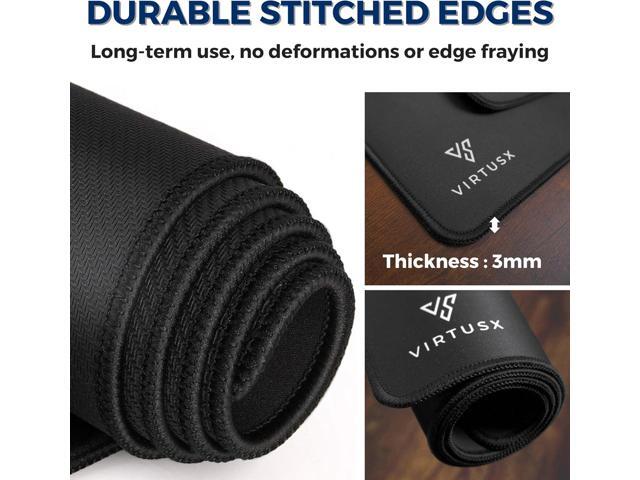 Virtusx Large Gaming Mouse Pad with Stitched Edges, Extended Computer Desk Mat, Superior Micro-Weave Cloth, Non-Slip Rubber Base, Water Resist, for...