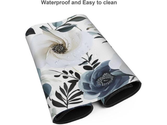 35.4 x 15.7 in, XXL Large Mouse Pad for Desk, Extended Keyboard Mouse Mat for Computer Office, Big Laptop Mouse pad, Gaming Pc-Boho Navy Blue Peony...