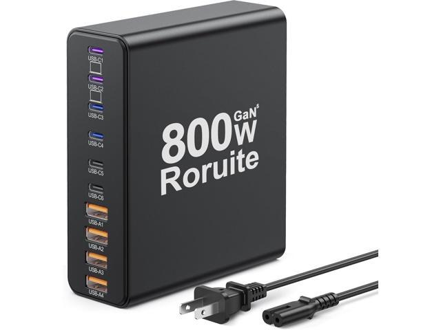 800W USB C Charging Station, 120W PD GaN5 Super Fast USB C Charger Block-10 Port, Type C for PC Laptop MacBook Pro/Air Charger Compatible with...