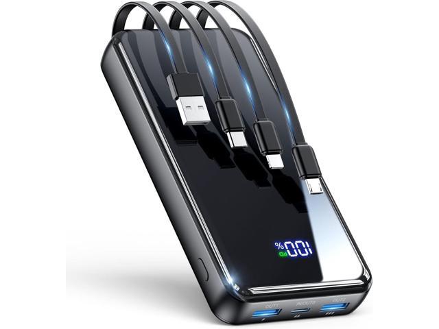 Portable Charger,50000mAh Power Bank Built-in Cable, 22.5W PD USB C In & Out Fast Charging, External Battery Pack with 6 Output & 2 Input, Travel...