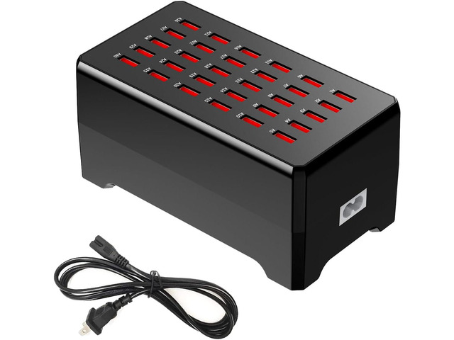 MaxLax USB Charger Station,30-Port 150W/30A Multiple USB Charging Station,Multi Ports Charger for SmartphonesTabletsand Other Devices