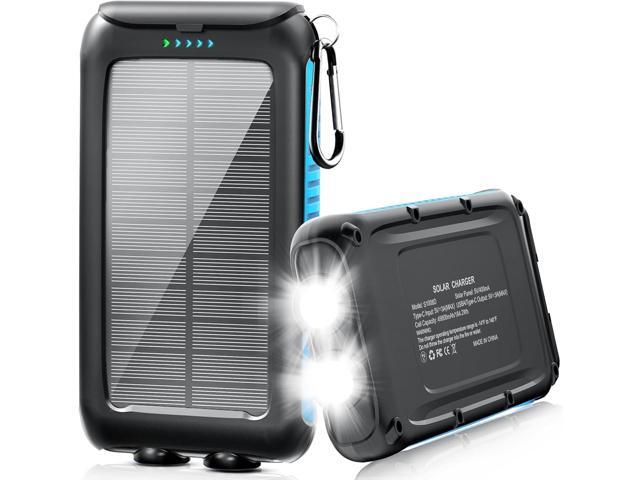 Solar-Charger-Power-Bank-49800mAh Portable Solar Phone Charger with LED Flashlight/15W Fast Charge USB C Waterproof External Backup Battery Pack...