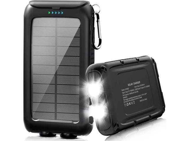 Solar-Charger-Power-Bank-49800mAh Portable Solar Phone Charger with LED Flashlight/15W Fast Charge USB C Waterproof External Backup Battery Pack...