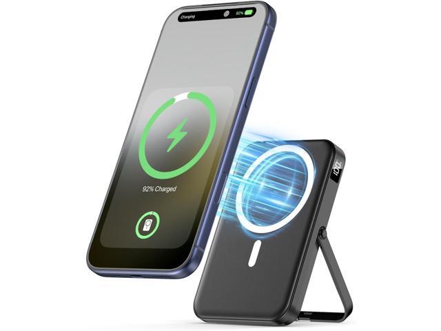 Portable Charger for Magsafe Battery Pack,10000mAh Power Bank with Foldable Stand,PD 22.5W Fast Magnetic Charge,Travel Essential Wireless Charger...
