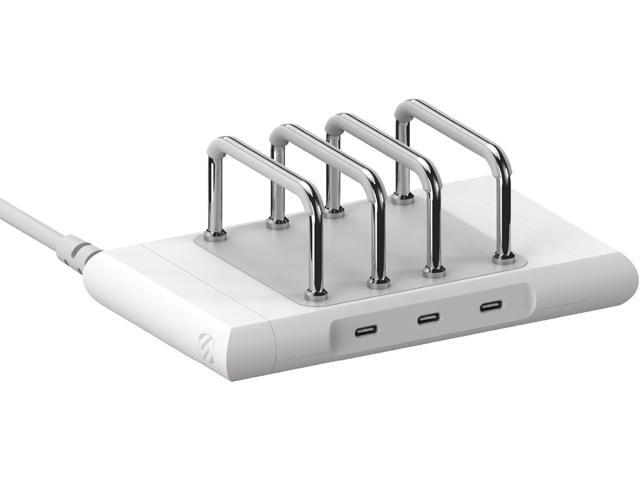 Scosche BL2MD BaseLynx 2.0 Vert, 60W USB-C Vertical Charging Station for Multiple Devices, Charger Organizer with 3 PD Fast Charge Ports, Modular...