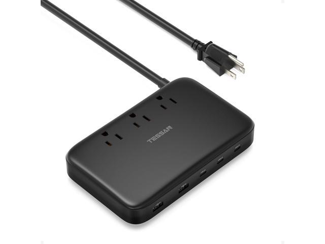 PD 130W Charging Station for Multiple Devices, TESSAN 8-in-1 USB C Charger Block Compatible with iPhone 17/16/15, MacBook, Tablet, Charging Dock...