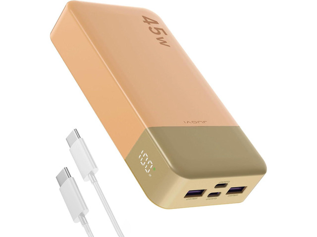 J2621 Power Bank Portable Charger,20000mAh 45W PD3.0 QC 4.0 Fast Charging Battery Pack with LED Display,2 USB-C,2 USB-A for iPhone 15 16, MacBook...