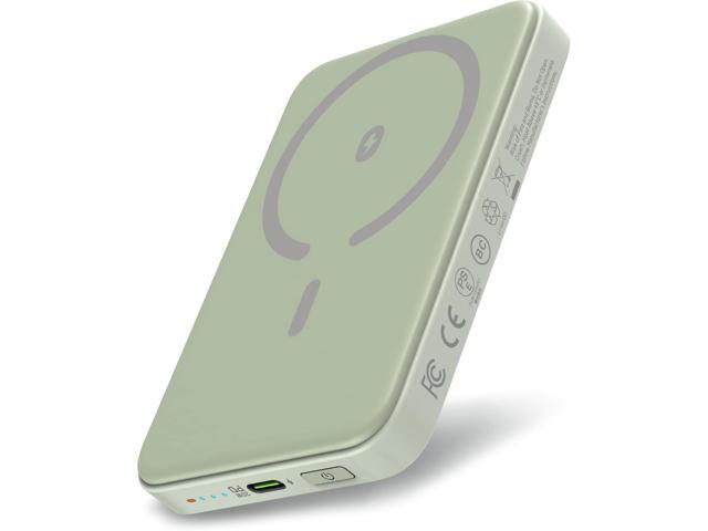 Magnetic Power Bank for iPhone 17, 5000mAh MagSafe Portable Charger, 0.5'' Slim Wireless Power Bank with USB C Cable, Travel Essentials MagSafe...