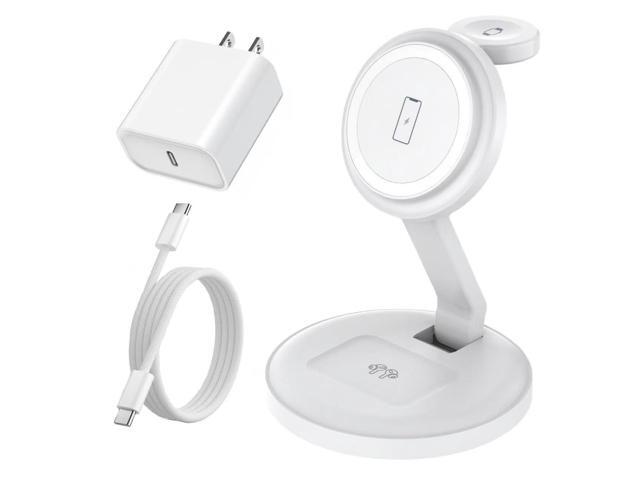 Charging Station for Apple Magnetic Wireless iPhone Mag-Safe Charger,15W 3in1 Foldable Wireless Dock Fast MagSafe Charger Stand for iPhone 17 Pro...