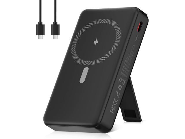 Magnetic Portable Charger, 10000mAh Wireless Power Bank with Stand and USB C in/Out LED Display, Battery Pack for iPhone...