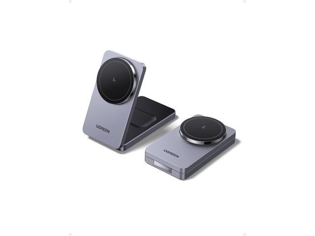 UGREEN MagFlow MagSafe Charger for iPhone 16, Qi Wireless Charger Stand, 2-in-1 Mag Safe Charger Stand Compatible with iPhone 17/17 Air/17 Pro/17...