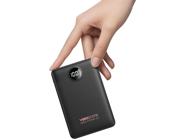 VEEKTOMX Small Portable Charger 10000mAh, Mini Power Bank 22.5W Fast Charging, Slim & Lightweight Travel Essentials, 3-Output External USB C...