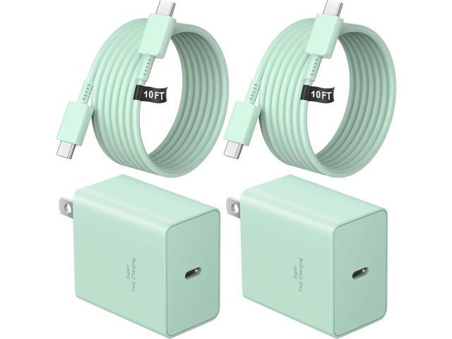 USB C Charger Type C Charger Fast Charging 10FT 45W Samsung Chargers 2-Pack with iPhone Air/17/17 Plus/17 Pro/17 Pro Max/16/16 Plus/16 Pro/16 Pro...