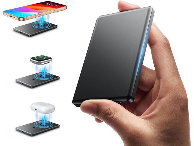 Ultra Slim Magnetic Portable Charger,5,000mAh Wireless Portable Charger with USB-C Cable,Battery Pack for Apple Watch,22.5W Fast Charging Magnetic...