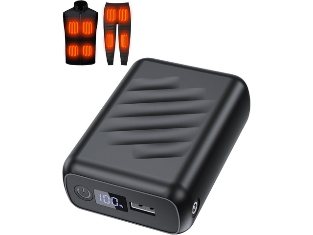 . Heated Vest Battery Pack ORORO and Venustas, Portable Power Bank with LED Display for Heated Vests, Heated Jacket, Camping Chairs, Heated...