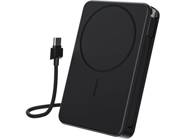 Magnetic Power Bank, 10,000mAh Wireless Portable Charger for Mag-Safe 15W Fast Charging, Battery Pack with USB-C Cable 20W in/Out for iPhone...
