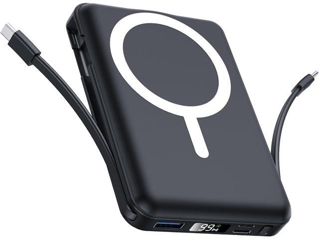 for Magsafe Portable Charger - 10000mAh Battery Pack for Magsafe with USB-C Cable and PD 20W USB C Fast Charging LED Display, Magnetic Wireless...