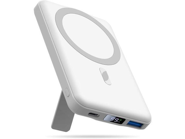 AOGUERBE for Mag-Safe Wireless Portable Charger, 10000mAh Magnetic Power Bank 22.5W Fast Charging, Mini Battery Pack with LED Display & Foldable...