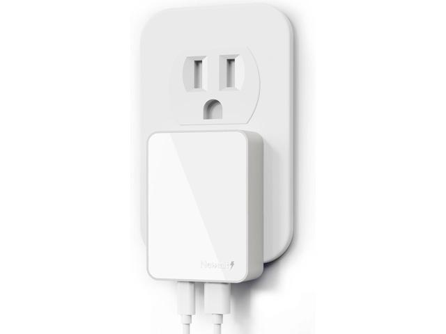 Nekmit USB C Charger, 65W Slim Fast Wall Charger Foldable for Travel, Thin Flat Dual Port with PD 3.0 & GaN Tech for Laptops, MacBook, iPad Pro,...