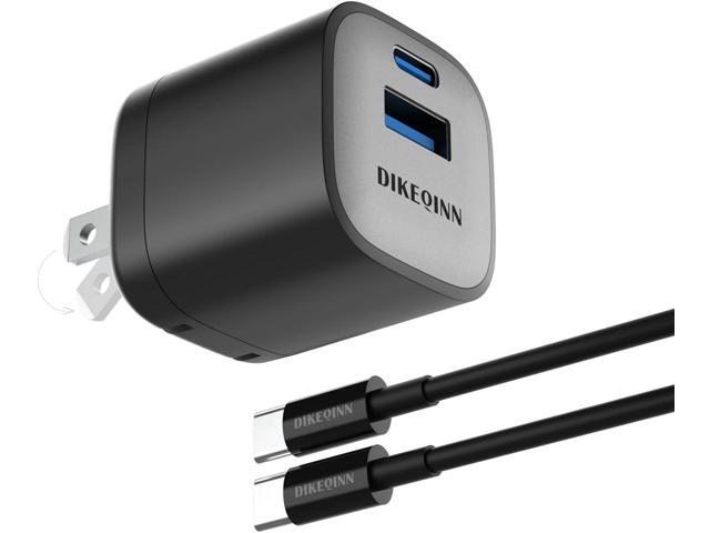 45W USB-C/USB-A GaN Super Fast Wall Charger with PD PPS, Dual Port Fast Charging for iPhone 17/16/15, Galaxy S25/24/S23 Ultra & More (Black)