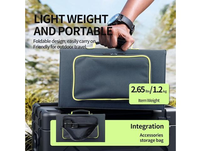 Greenmagic 40 Watt Portable Solar Battery Charger Ideal for Power Battery, Power Station, Smartwatches, Phones, Powerbank, Tablets, Laptops,...