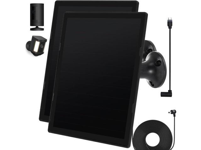 Solar Panel Charger for Ring Camera, Compatible with Ri ng Stick Up Cam, Stick Up Cam Pro, Ring Spotlight Cam Plus/Pro, 6W5V 13ft Charging Cable...