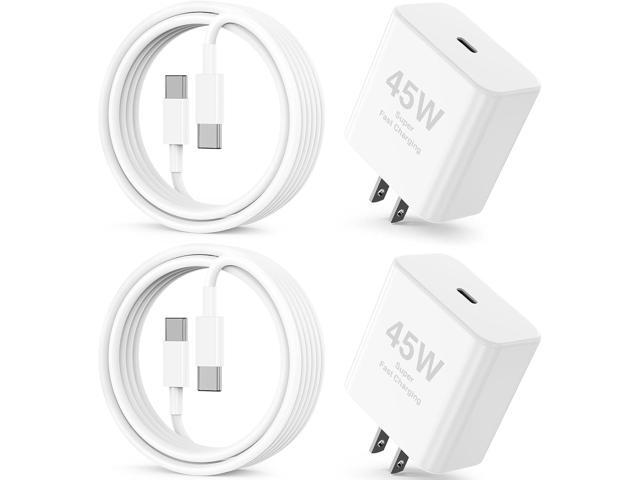 45W USB C Fast Charger for iPhone 17/16/15, 2Pack USB-C Charger Block and 10ft Type C to C Fast Charging Cable Cord Long for Apple iPhone 17 Pro...