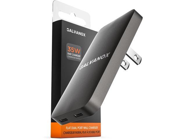 Galvanox Flat USB-C Charger (35W) for Samsung and Android Devices, Super Fast Charging, Ultra-Slim Wall Adapter for Galaxy S25 Ultra, S24, S23,...