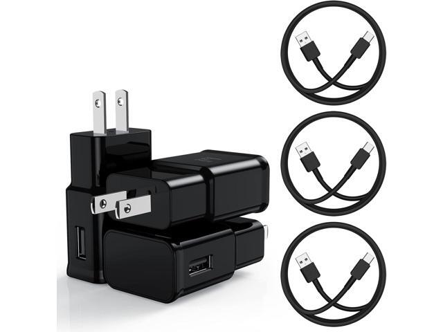 Type C Charger Fast Charging, 3 Pack USB C Android Phone Wall Charger Block & 6ft Charge Cable Cord, for Samsung Galaxy S8 / S9 / S10 Plus Active...