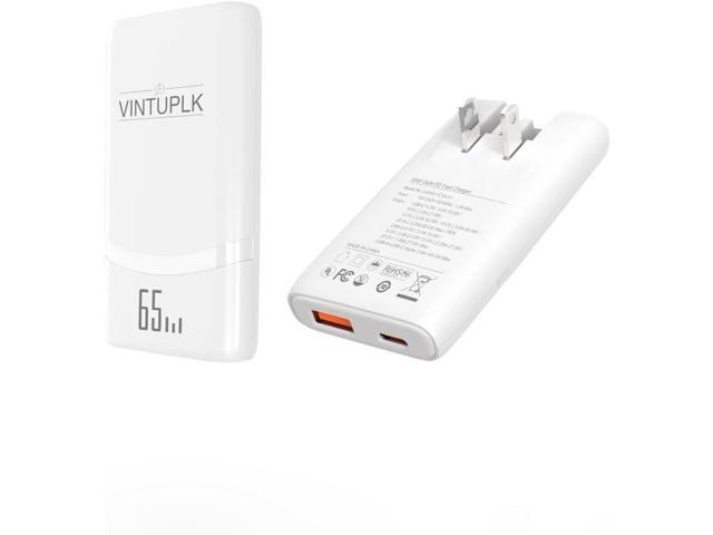 65W Slim USB C Wall Charger with Dual Ports,Flat USB C Charger with GaN PD3.0 & PPS,for MacBook Pro/Air,iPad,iPhone 16/15/Pro,Galaxy S24/S23/Note...