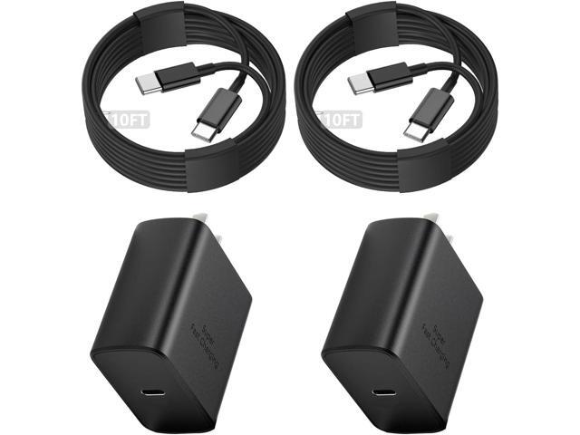 45W Super Fast Type C Charger, 10FT Long USB C to C Cable with 45 Watt PD/PPS Wall Charging Block for Samsung Galaxy S25 Ultra/S25+/S25/S24/S23...