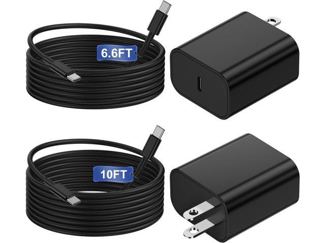45W Super Fast Charger Type C, USB C Android Phone Charger Block 2Pack with 6.6TF+10FT Samsung Charger Fast Charging Cord for Samsung Galaxy S25...