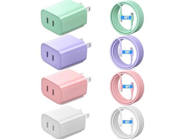 for iPhone 17 Charger Fast Charging, 40W Dual Port USB C Wall Charger Fast Charging Block with 6FT Long USB C to C Charging Cord Compatible with...