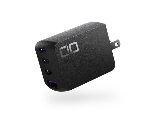 CIO 65W GaN Charger Block, Compact 4-Port Adapter with 3 USB-C Ports & 1 USB-A, Max 67W USBC Fast-Charging Multi-Device Wall Charger Block for...